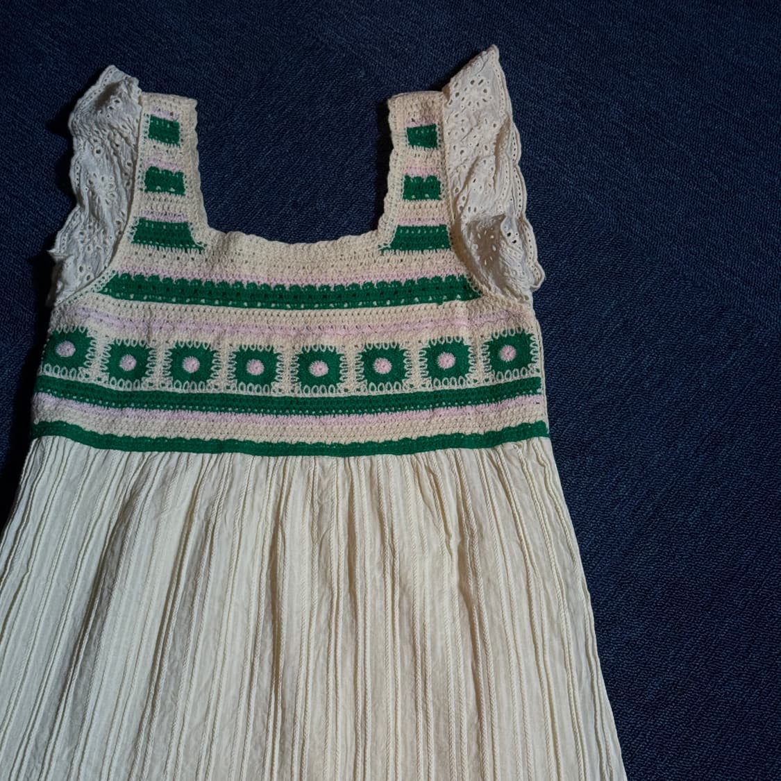 빈티지 화이트 크로셰 원피스 상품이미지2