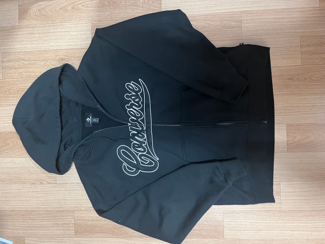 컨버스 블랙 후드집업 상품이미지1