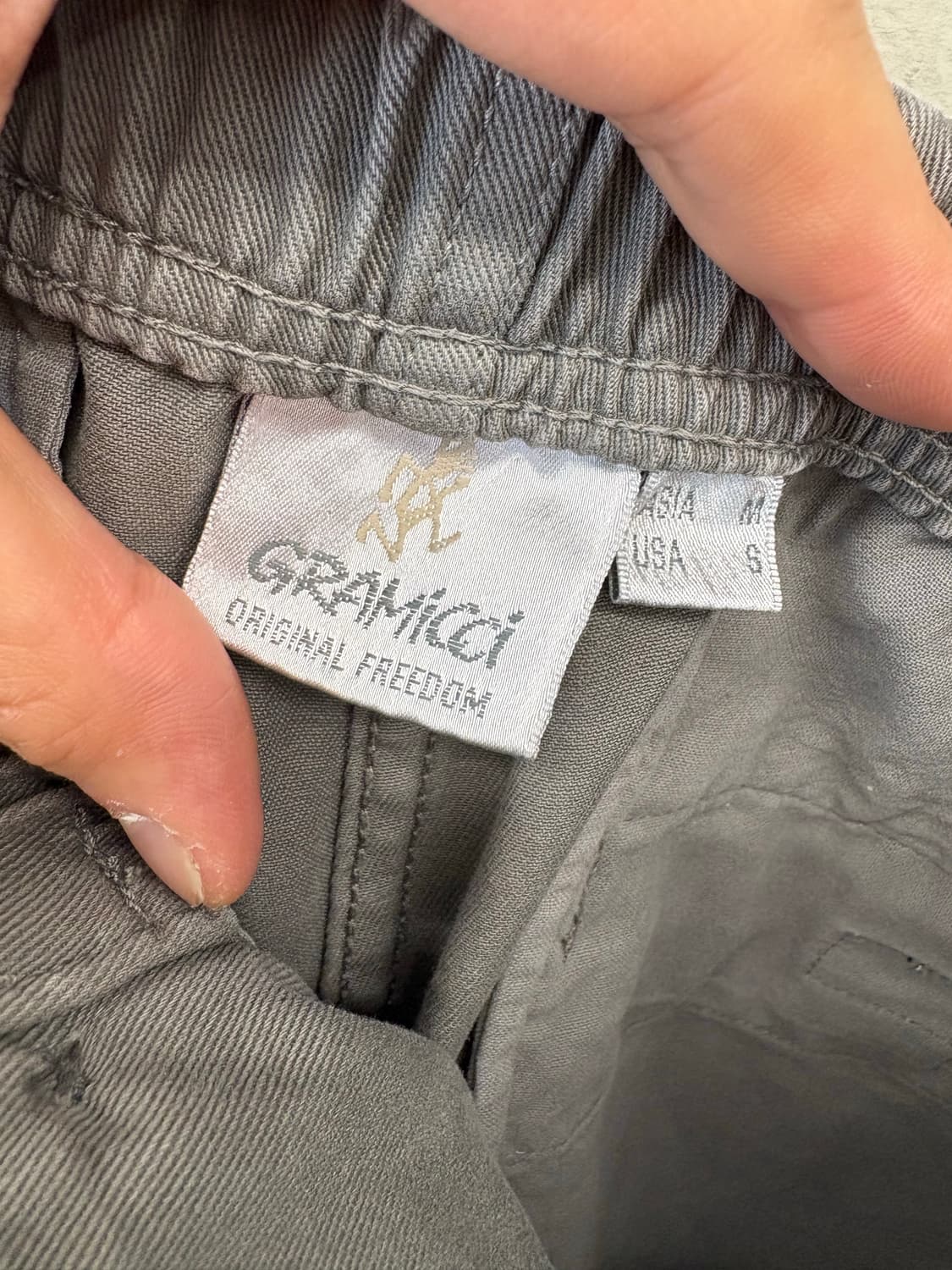 그라미치 스트레이트 팬츠 카키 상품이미지8