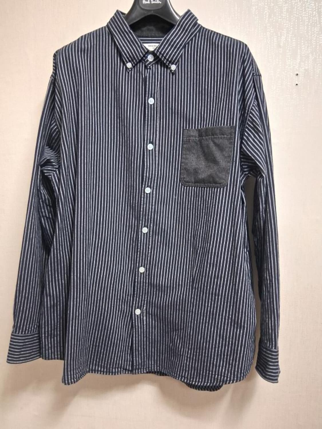  TOKYO SIDE CLOTHN 포켓체크 배색 줄무늬셔츠 4L
 상품이미지1