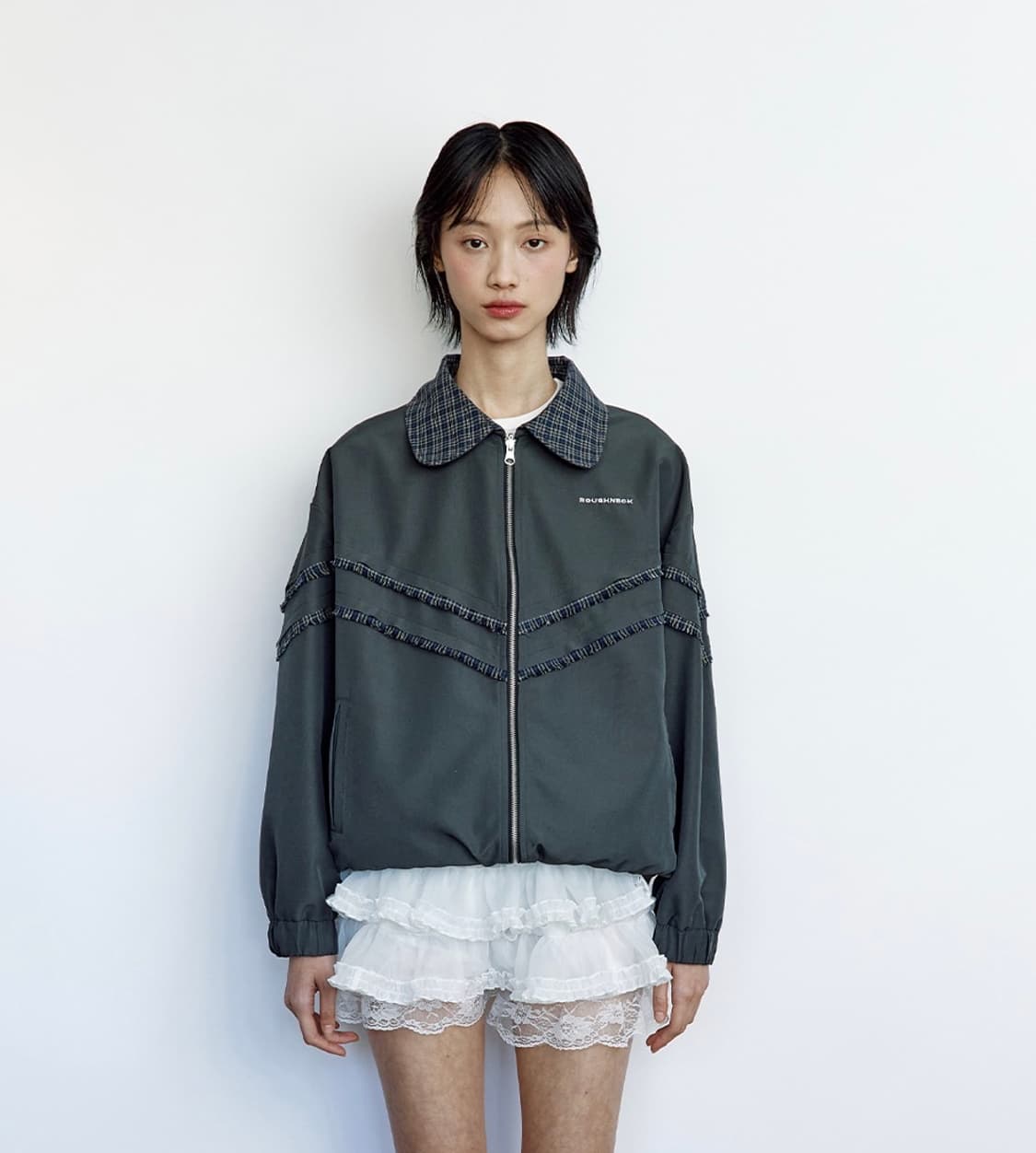 [새상품] 러프넥 체크 리버서블 리버시블 자켓  상품이미지1