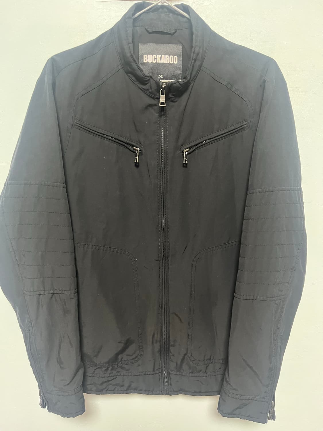 버커루 블랙 봄버 자켓 M 상품이미지1