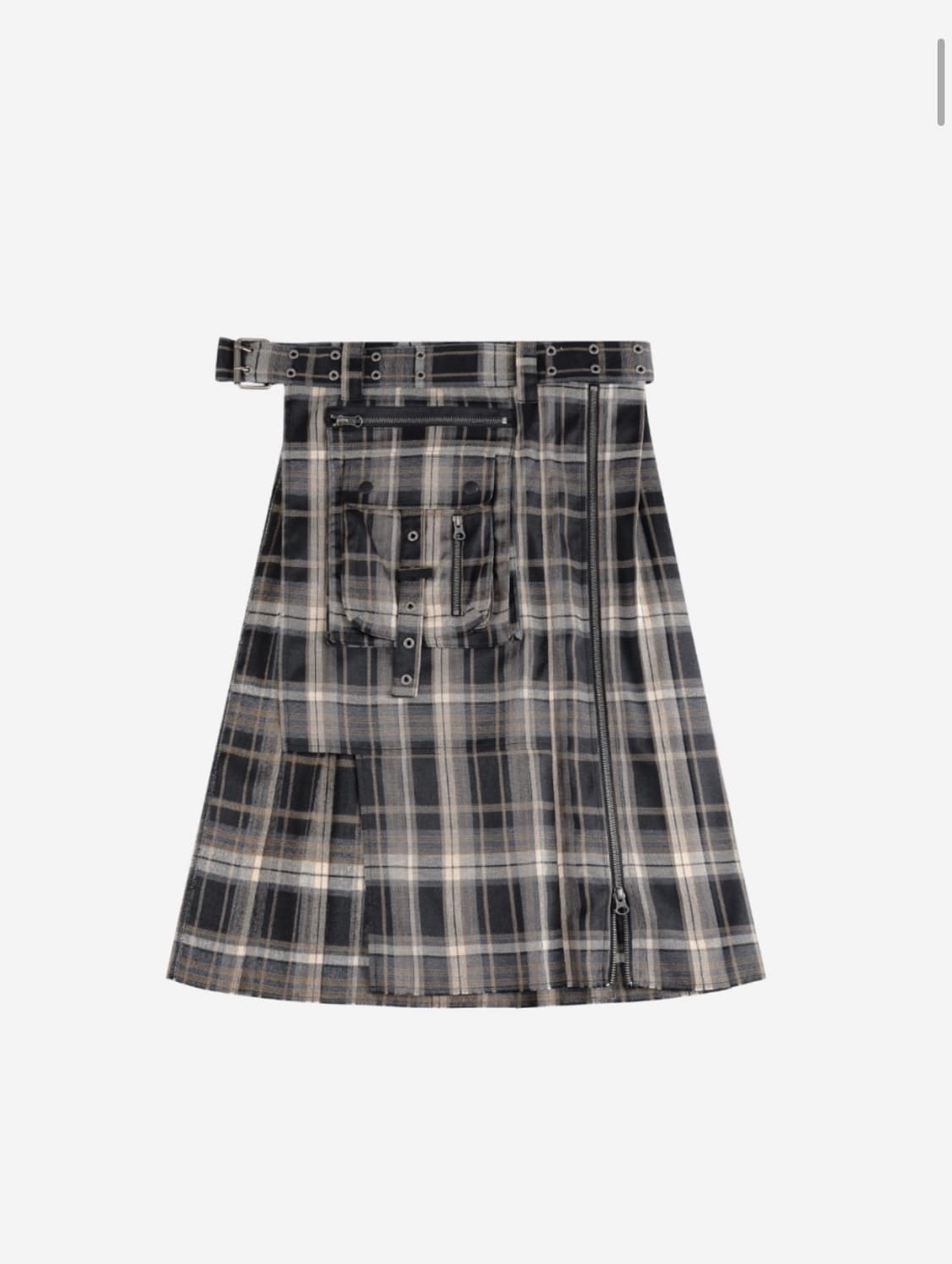 [vacant archive] 아제스 레이어드 롱 스커트 그레이 상품이미지4