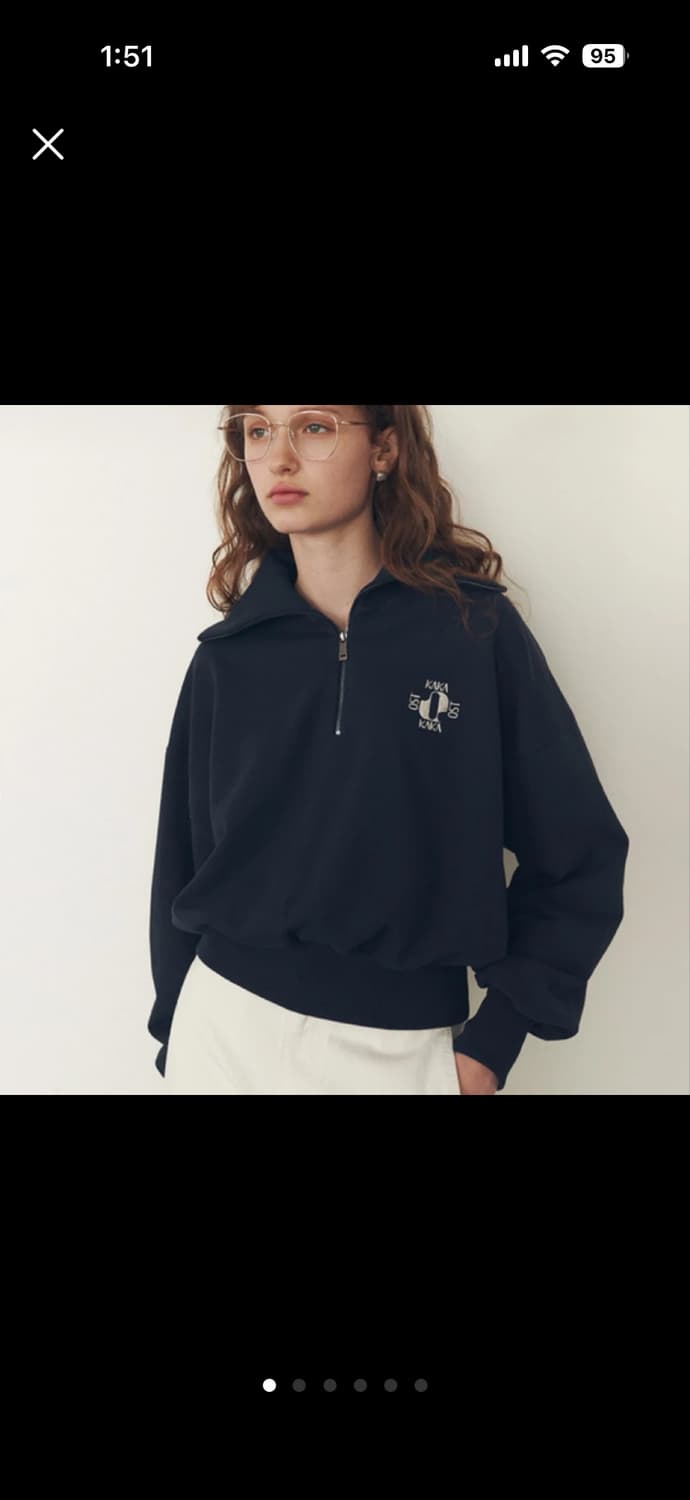 (새상품) 오스트카카 반집업 맨투맨 상품이미지1