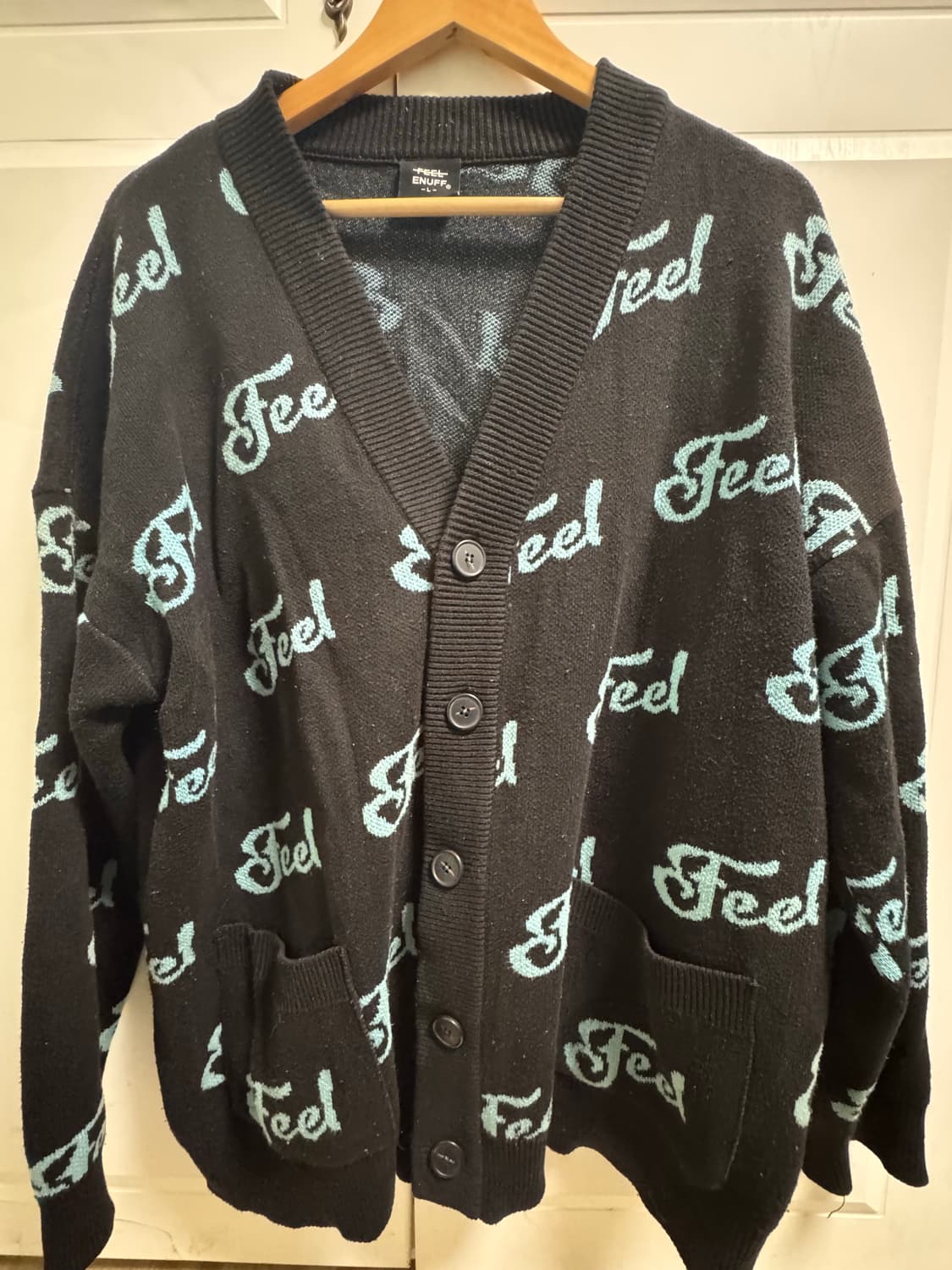 필이너프 필 로고 가디건 / 블랙 상품이미지2