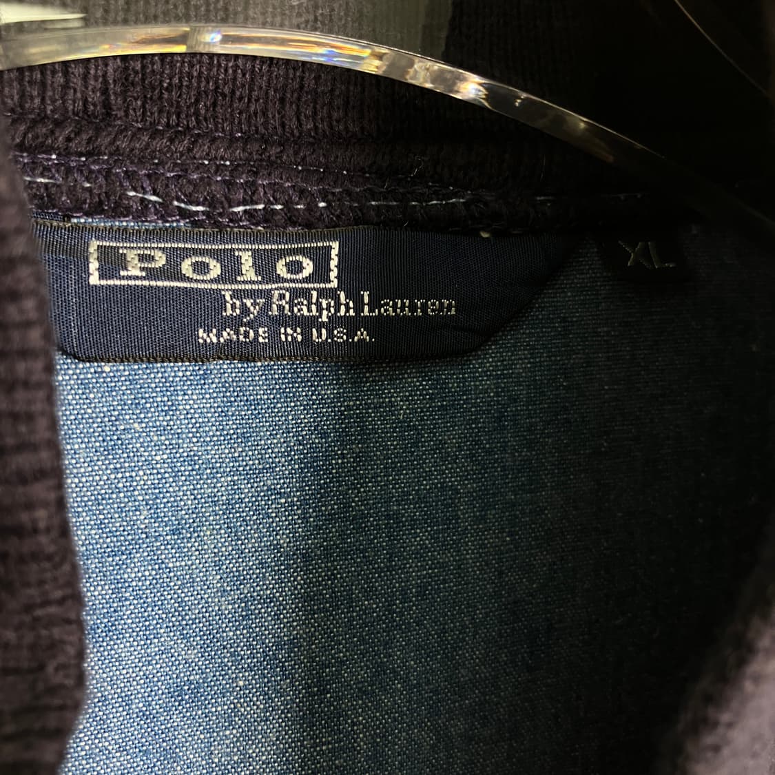 80's 폴로 랄프로렌 데님 블루종 자켓 XL 상품이미지3