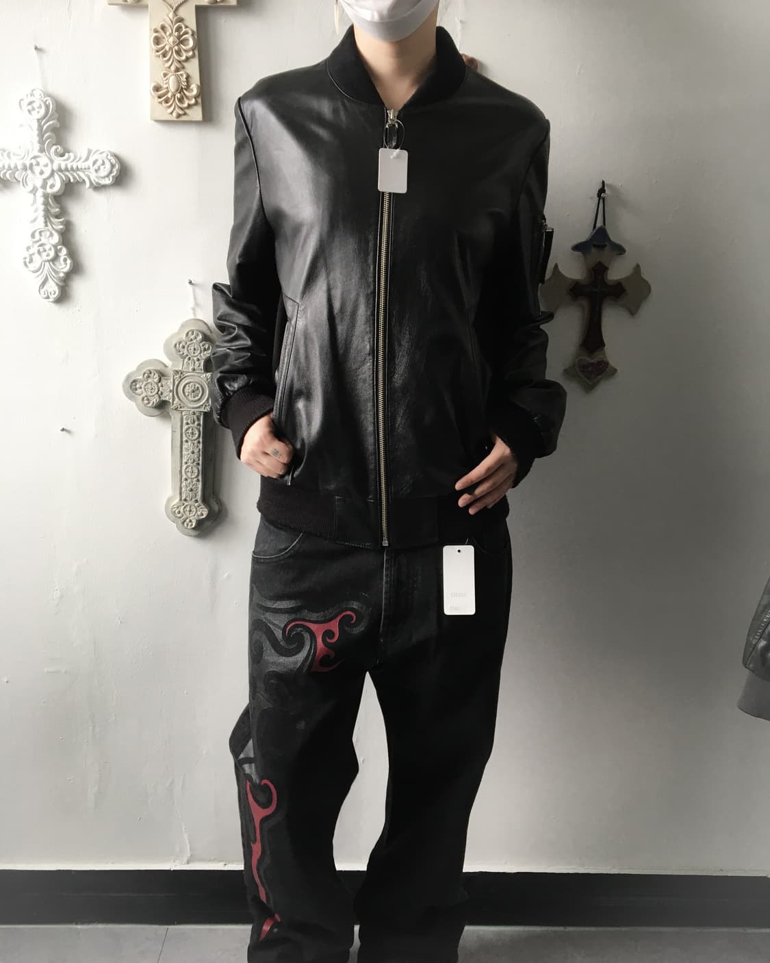 lamb Leather bomber jacket 상품이미지7