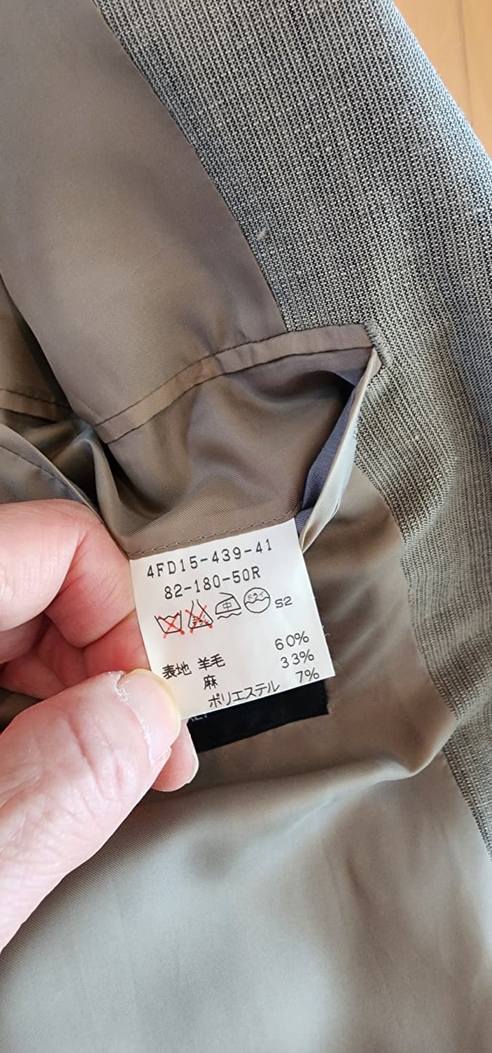 알레그리 베이지그린 울리넨 자켓 L~슬림XL 상품이미지8