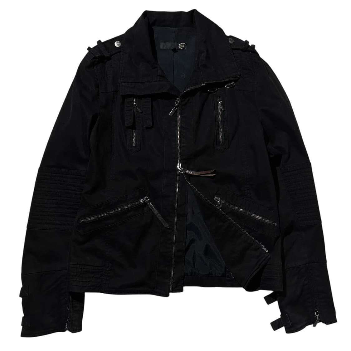 저스트 카발리 싱글 바이커 자켓 블랙 상품이미지1