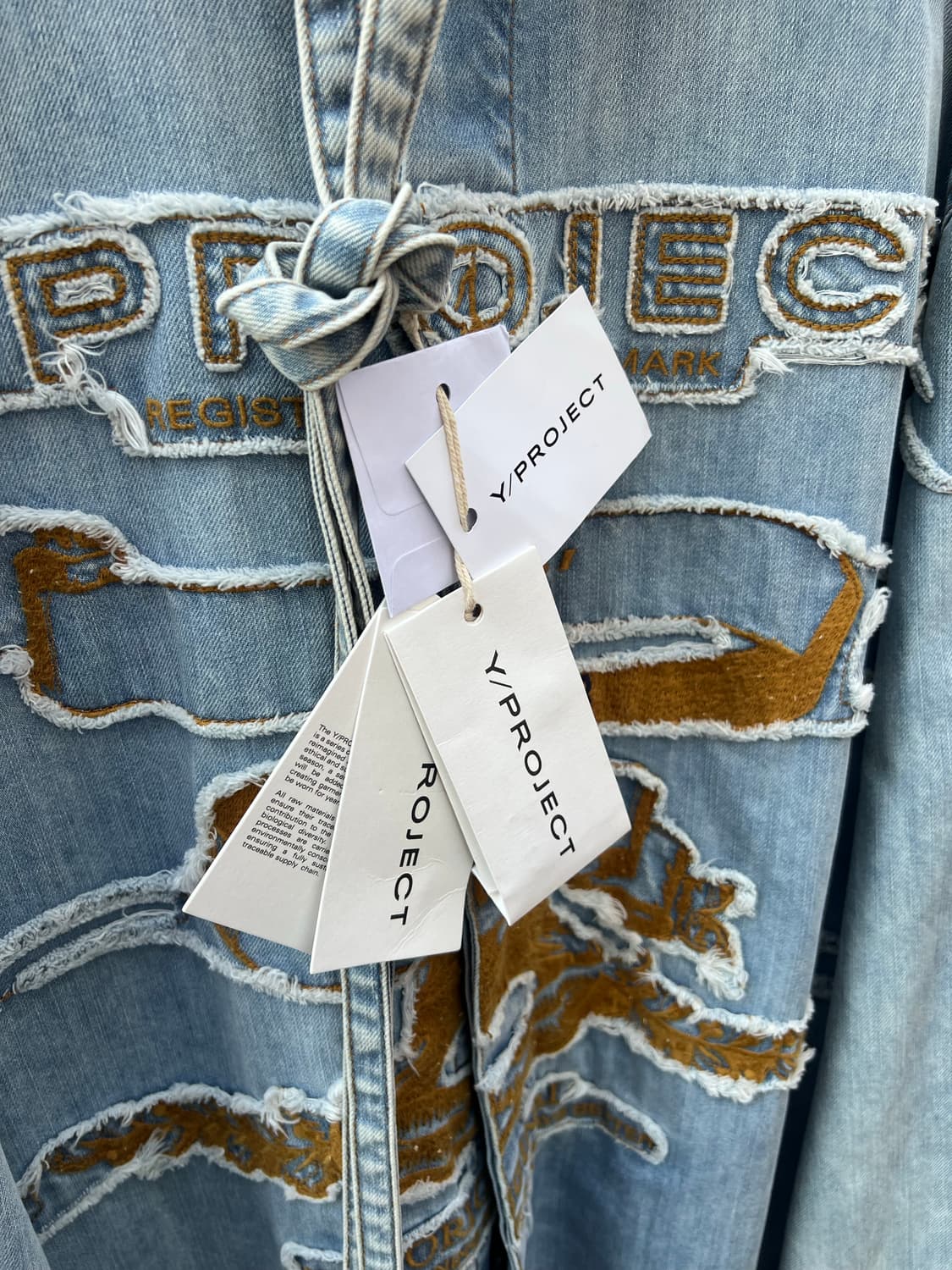 와이프로젝트 로고 엠브로이드 로브코트/원피스/트렌치 상품이미지7