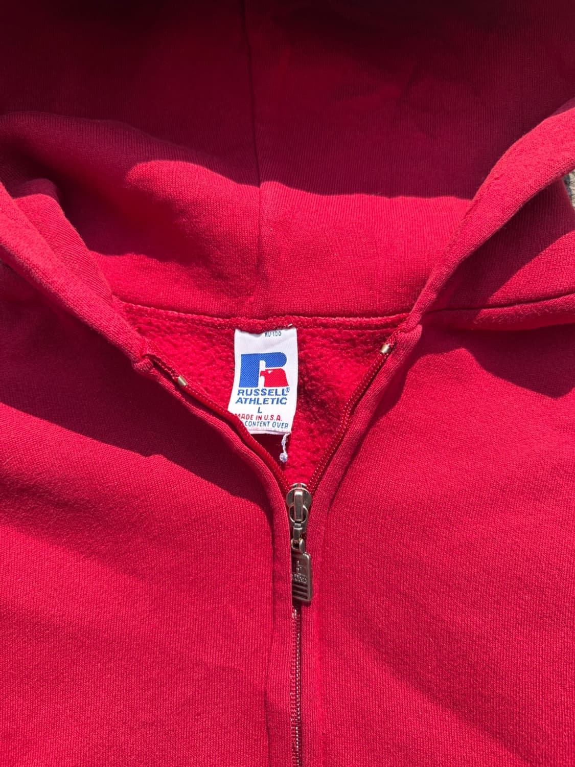 MADE IN USA 🇺🇸 90‘s 러셀 후드집업 레드 상품이미지6