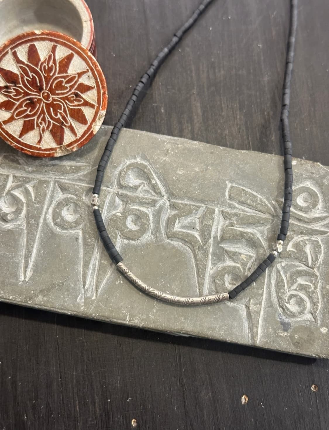 Musta black karen silver necklace 상품이미지1