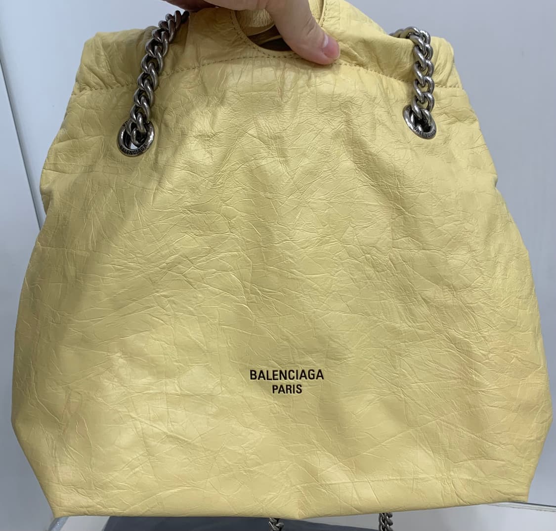 [S]발렌시아가 크러쉬 토트백 숄더백 가방 버터옐로우 컬러 스몰사이즈 상품이미지4