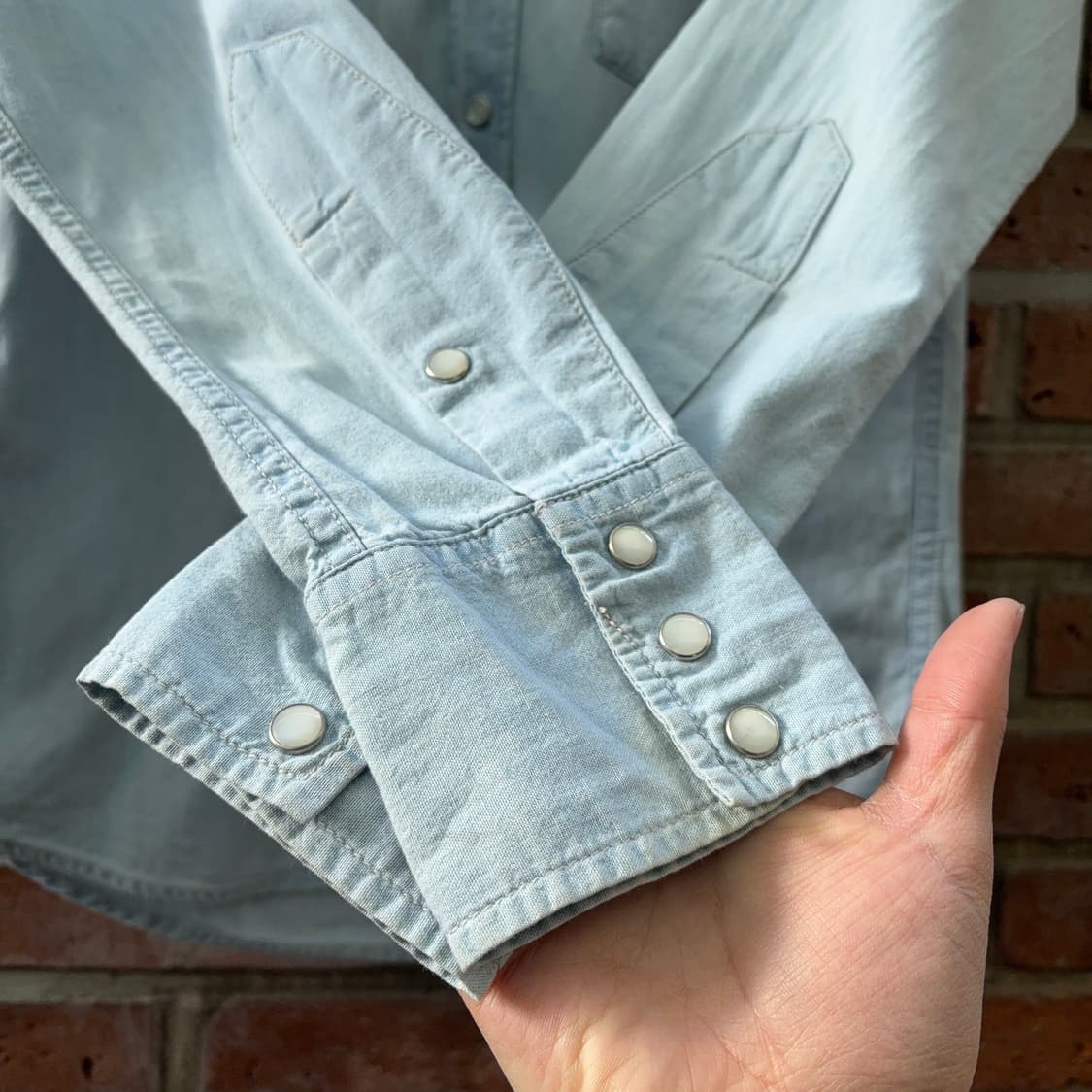 00s 리 Lee 라이트 데님 웨스턴 셔츠 상품이미지5