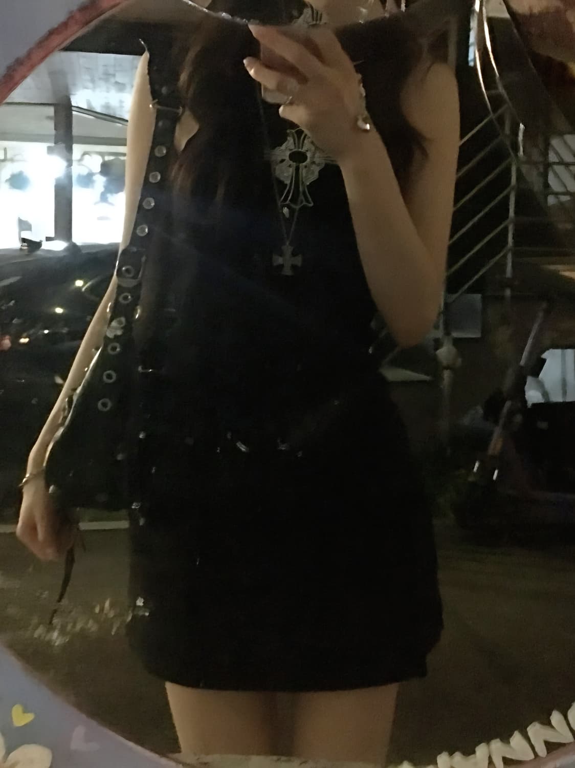 크롬하츠 헤어리 크로스 '립 탱크 블랙 상품이미지4