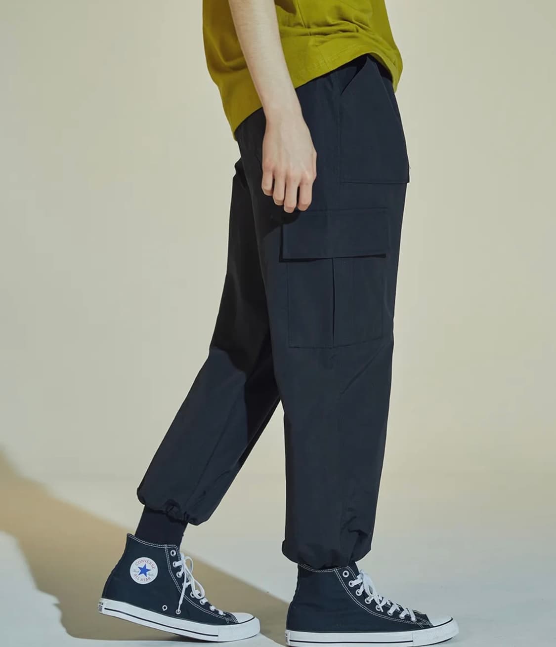 미뇽네프 2way 와이드 카고 조거팬츠 블랙 32 상품이미지1