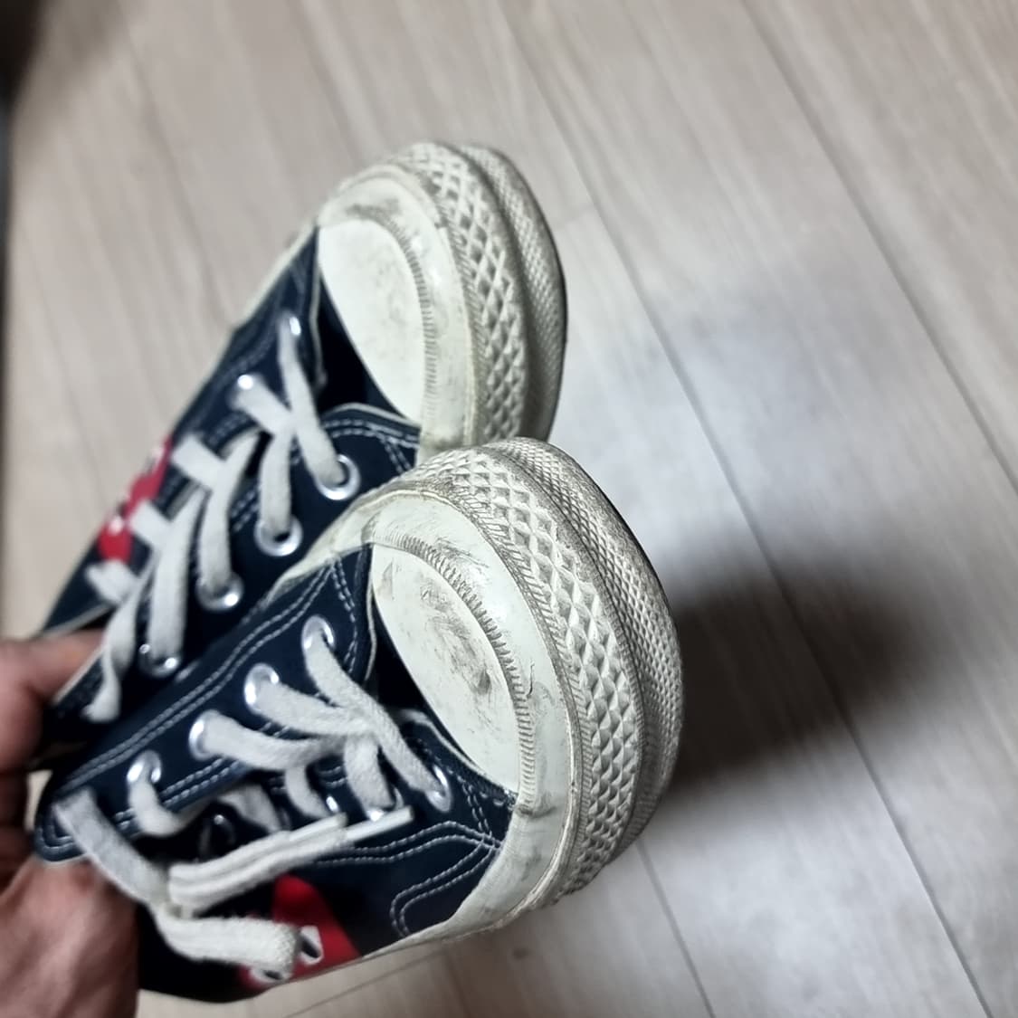 컨버스 꼼데가르송 블랙 스니커즈(230) 상품이미지5