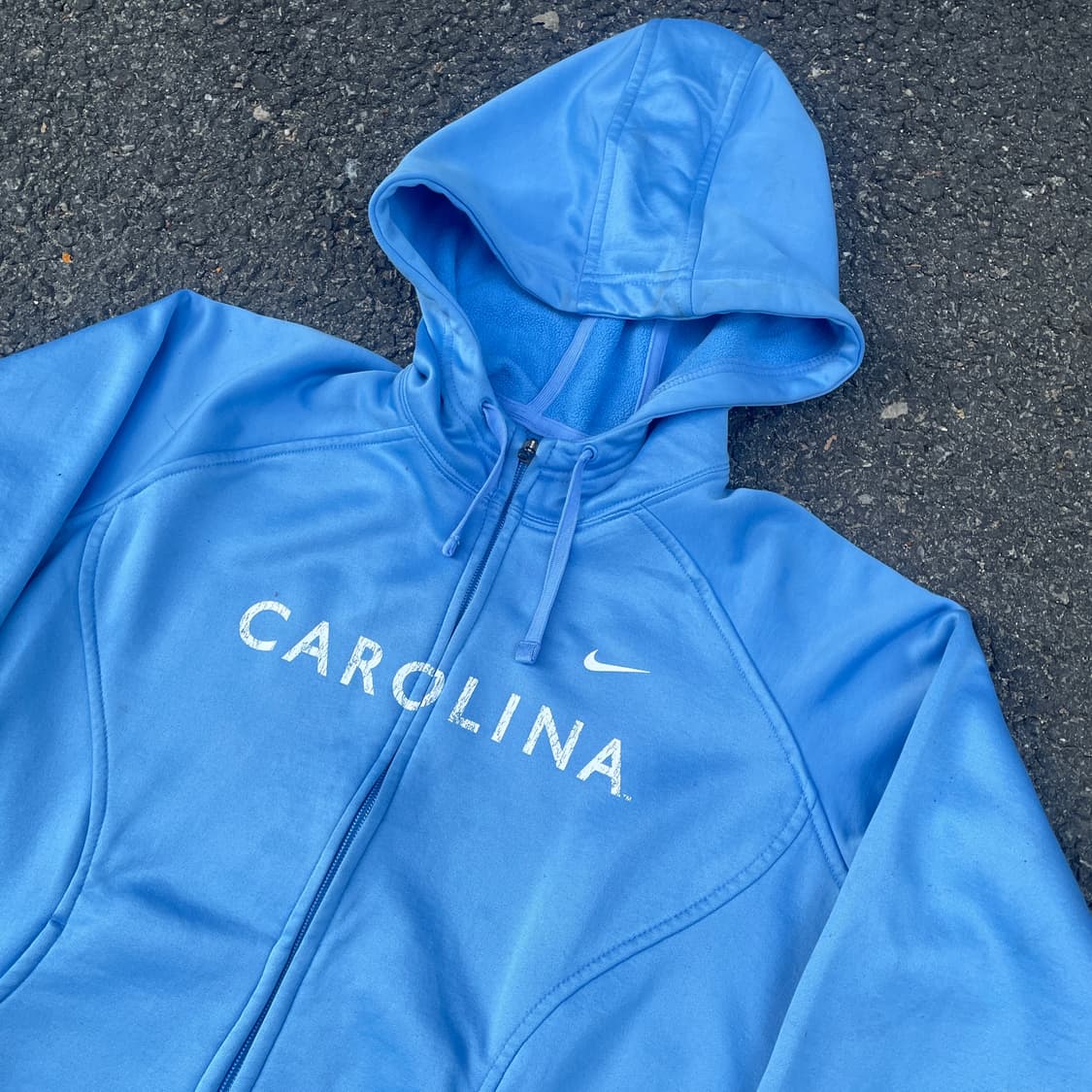 00s 나이키 노스캐롤라이나 스카이블루 후드 집업 올드스쿨 져지 M 상품이미지2