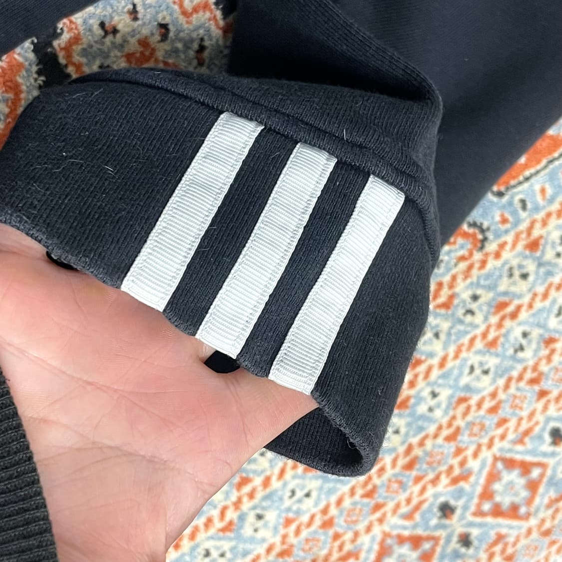 아디다스 오리지널 블랙 크롭 맨투맨 남성2XL 상품이미지4