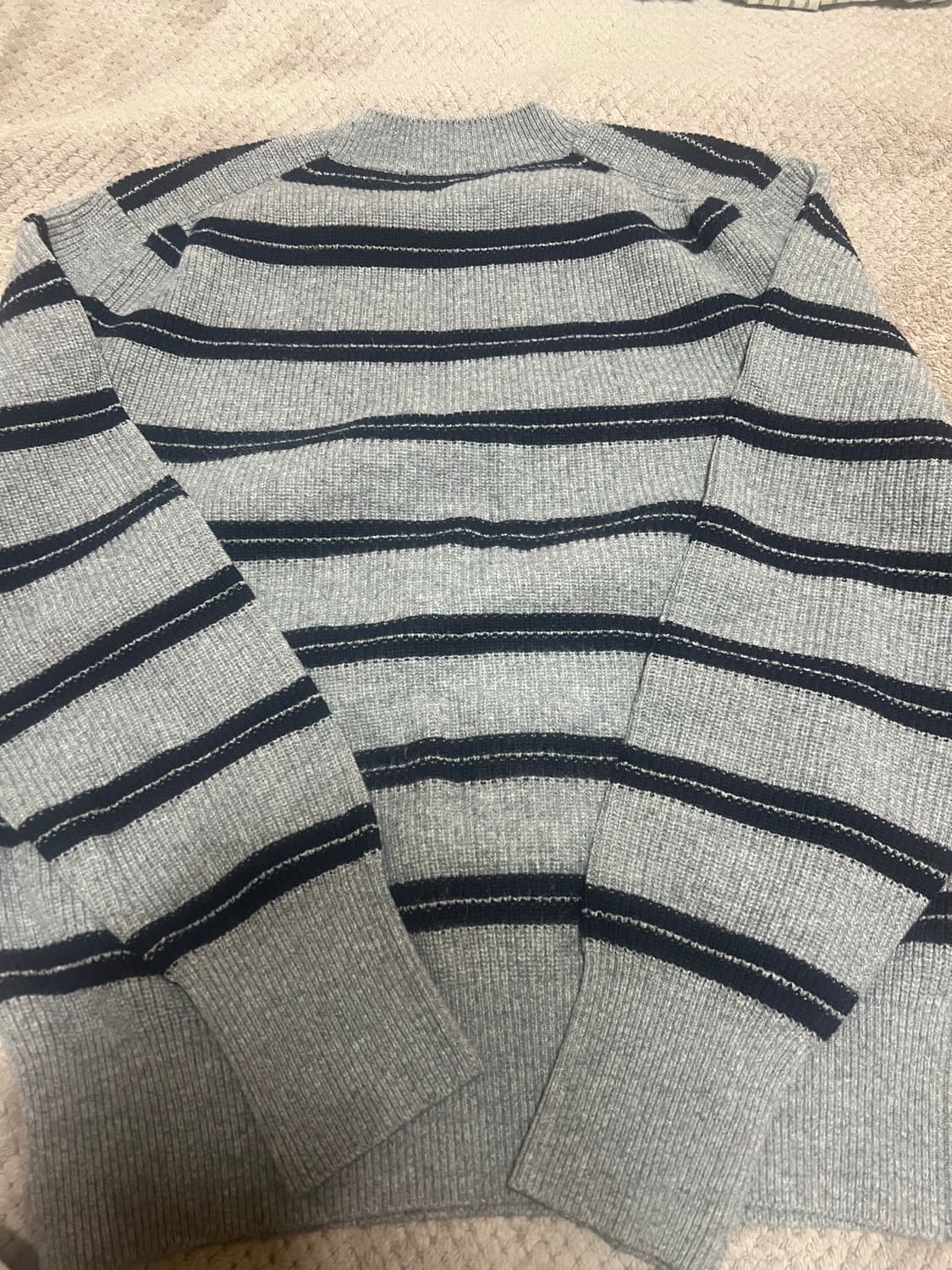 48 모마디자인 스트라이프 니트 회색 상품이미지2