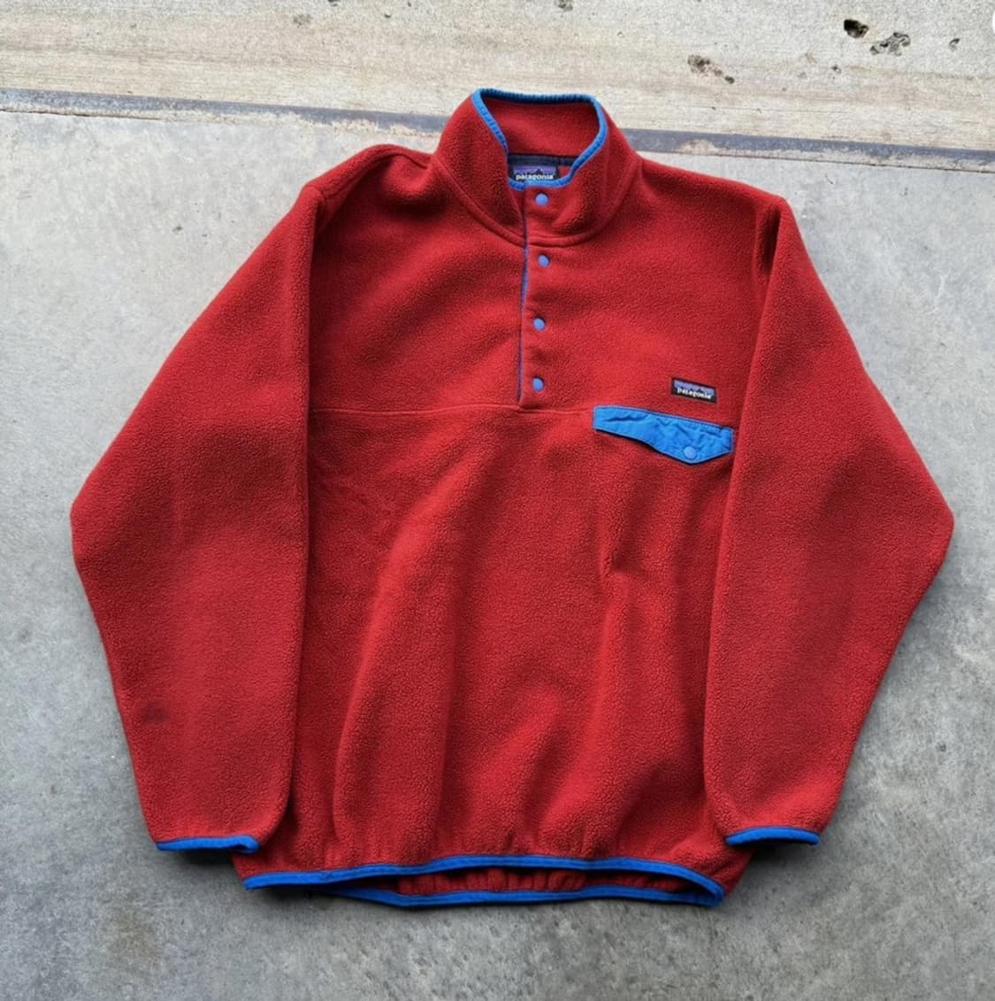 빈티지 파타고니아 신칠라 풀오버 레드 블루 남자 m 판매합니다~ 상품이미지2