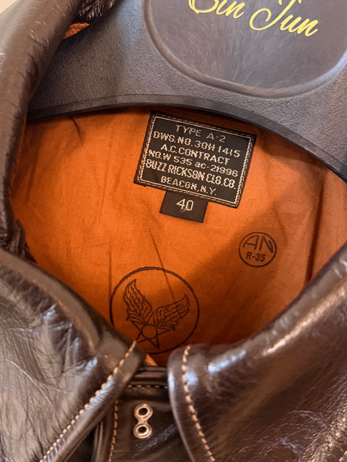 버즈릭슨 A-2 레드립 40사이즈 BR80644 말가죽 상품이미지3