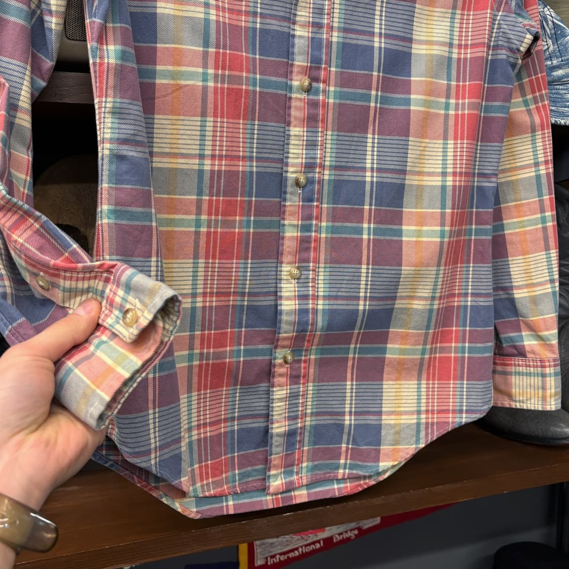 폴로 랄프로렌 소프트 파스텔 플래드체크 버튼다운 셔츠 코튼트윌 N656 상품이미지4