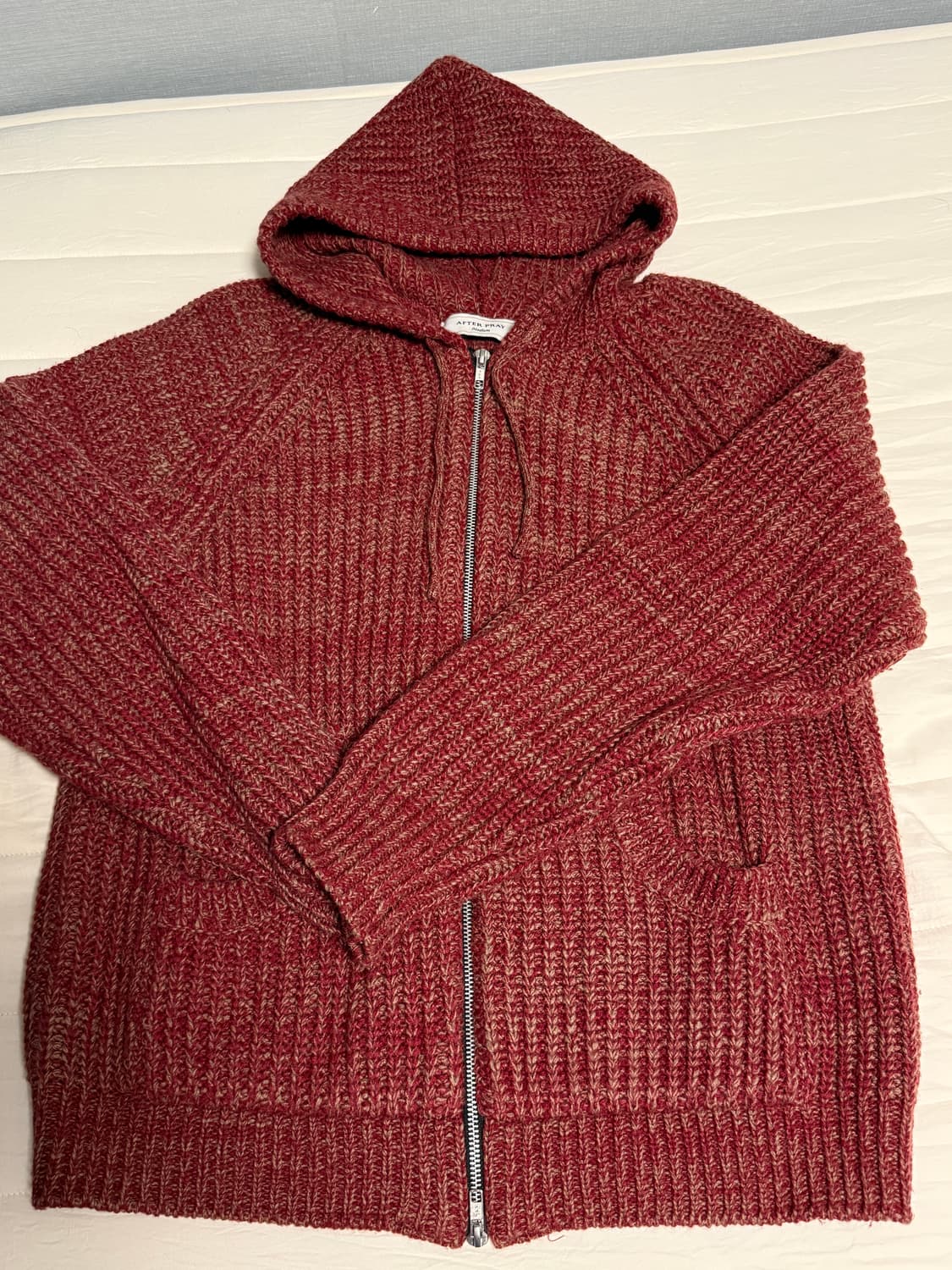 애프터프레이 인타르시아 니트 후드집업 상품이미지2