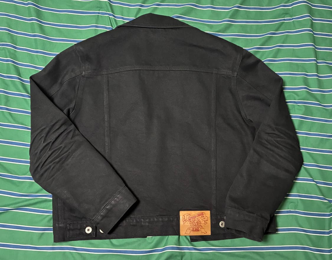 쿠어 엠보 워시드 더블 포켓 트러커 자켓 (블랙) 상품이미지2