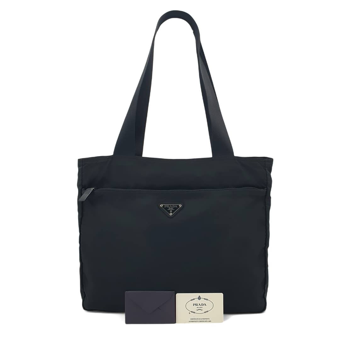 프라다 삼각로고 리나일론 블랙 숄더백 상품이미지1