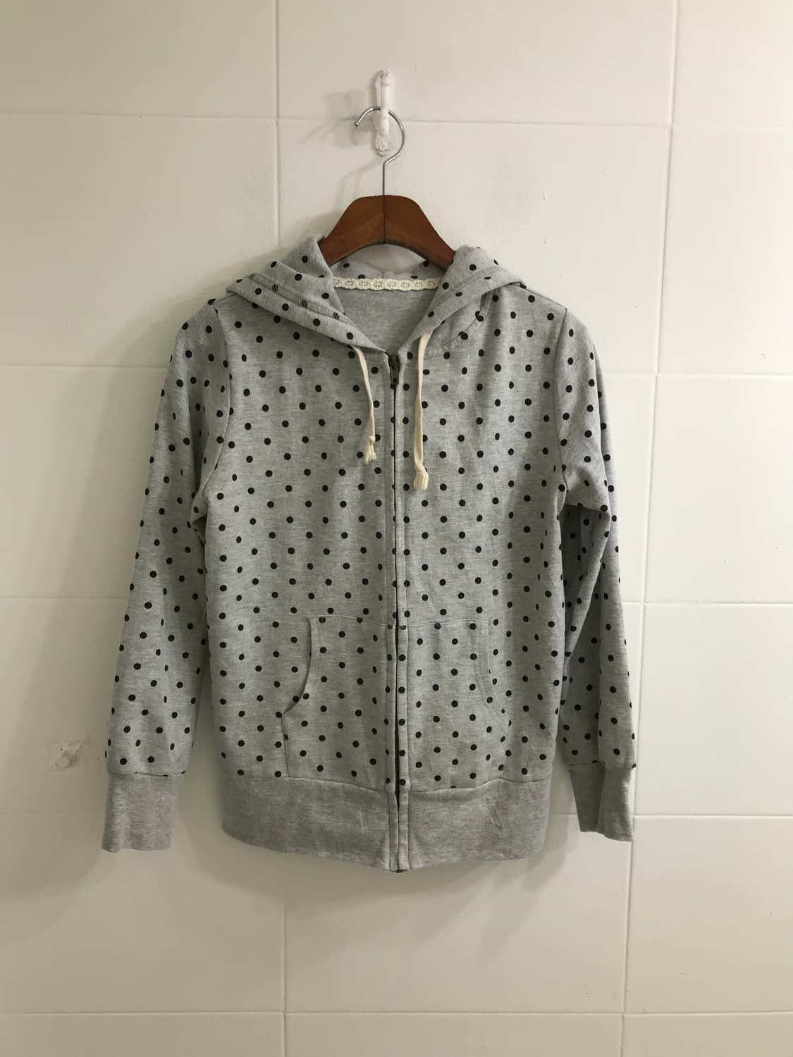 무채색 니혼진 리본 코트 도트 코디세트 상품이미지5