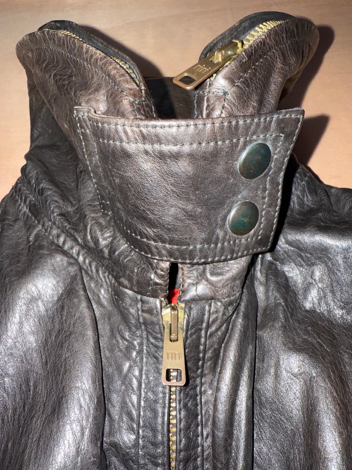 80s Mani by giorgio armani leather jacke 상품이미지3