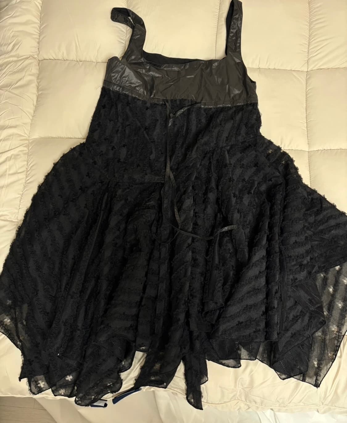 코이세이오 SQUARE NECK LACE DRESS BLACK 상품이미지3