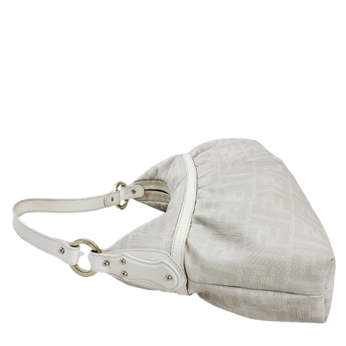 정품 펜디 화이트/그레이 코팅 캔버스 셰프백 상품이미지5