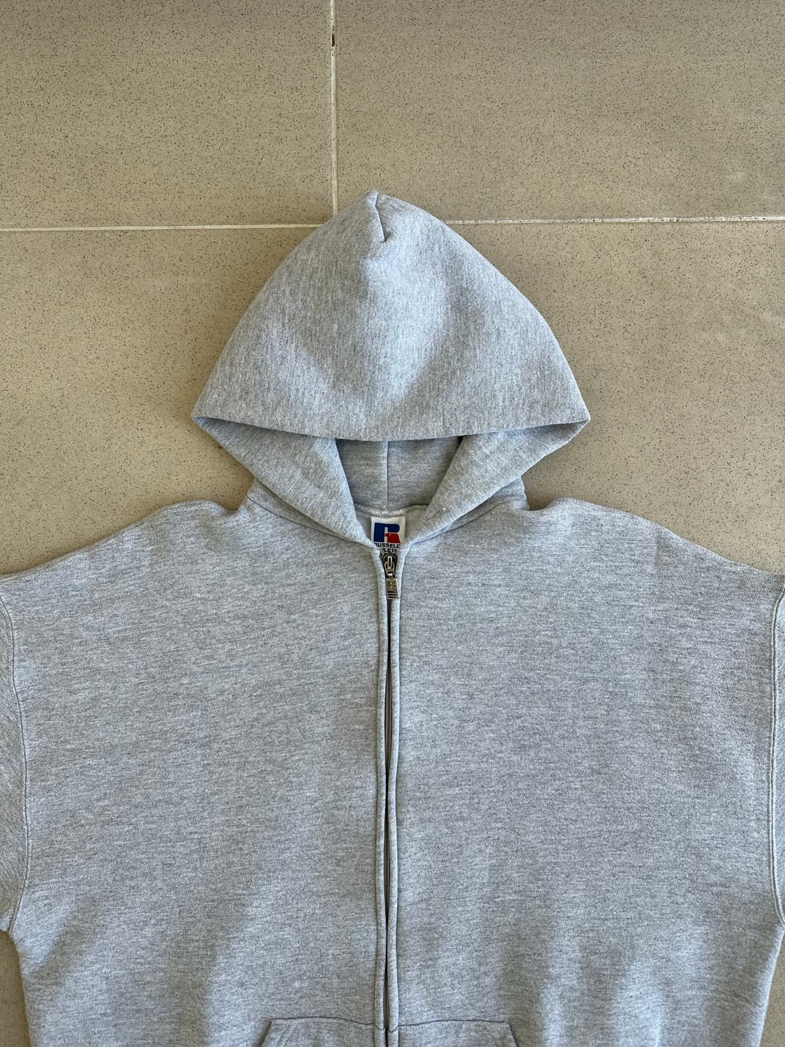 90s 빈티지 러셀 후드집업 그레이 XL 상품이미지4
