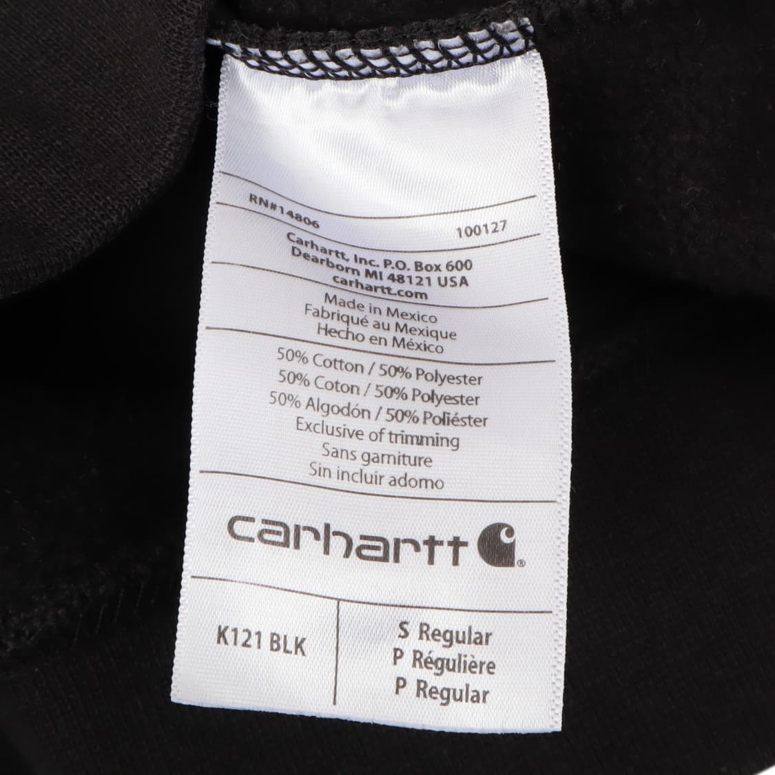칼하트 블랙 k121 후드티 상품이미지8