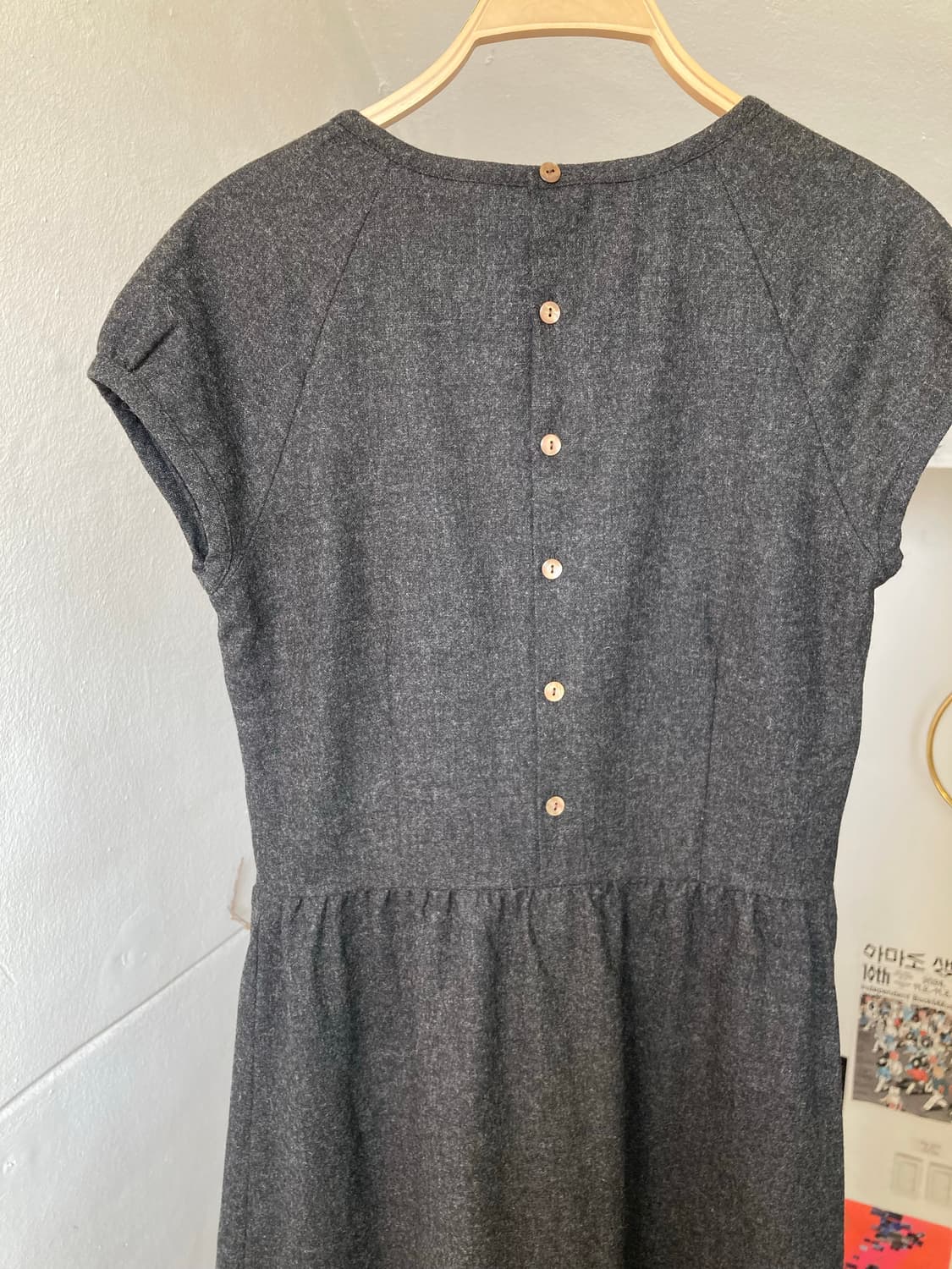 차콜 리본 미니 원피스 상품이미지6