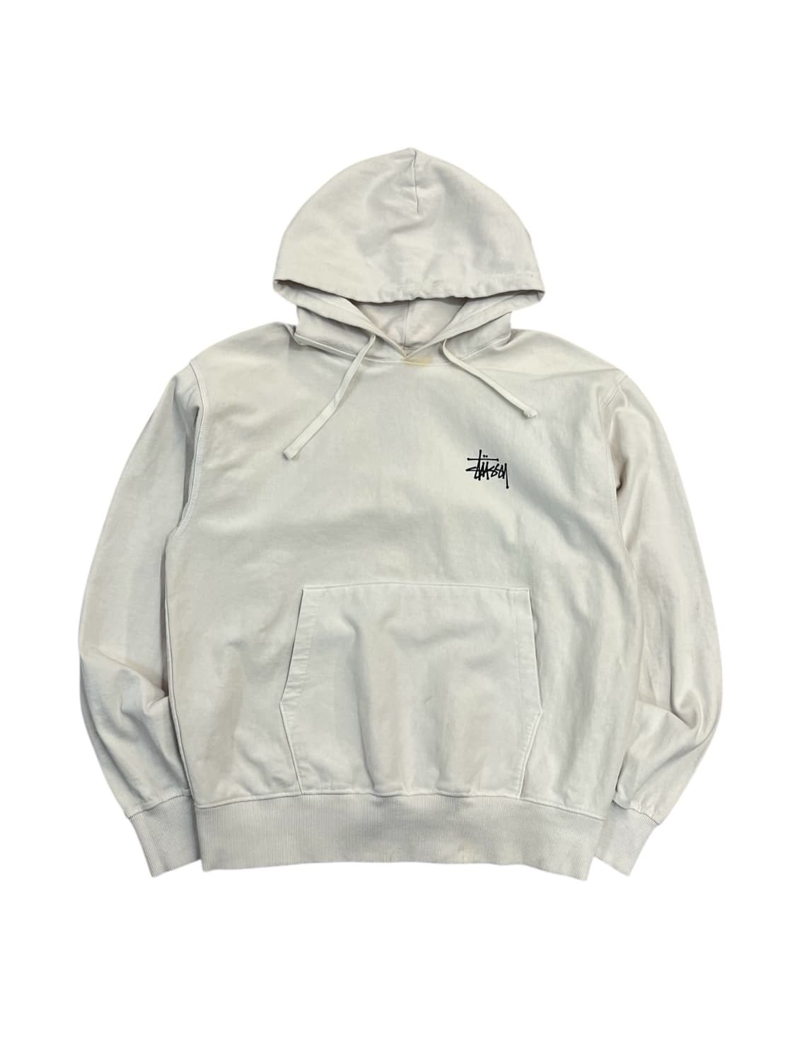 스투시 베이직 로고 후드티 화이트 L #csz2168 상품이미지3