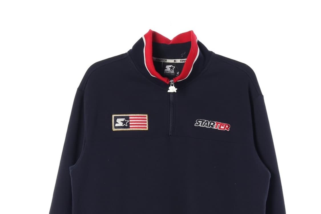 STARTER 네이비 하프집업 맨투맨 XL 상품이미지3