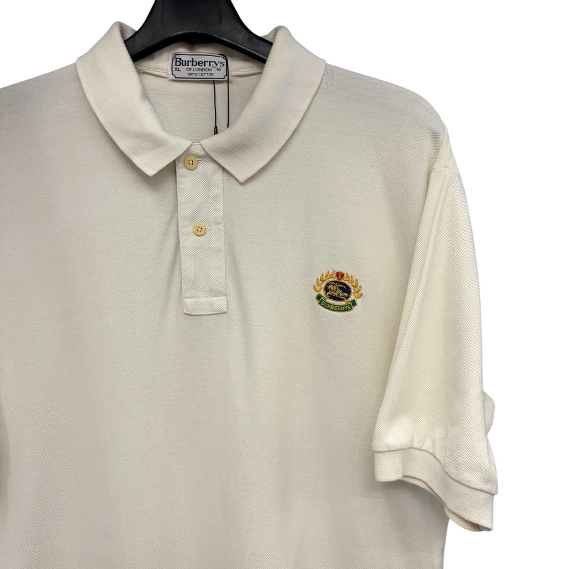 90s 버버리 기사단로고 화이트 PK XL 상품이미지2