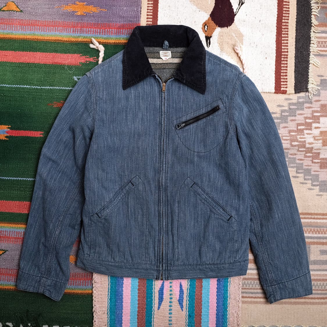 웨어하우스 라인드 스포츠 자켓-블루 36사이즈 (추천 55) 상품이미지1