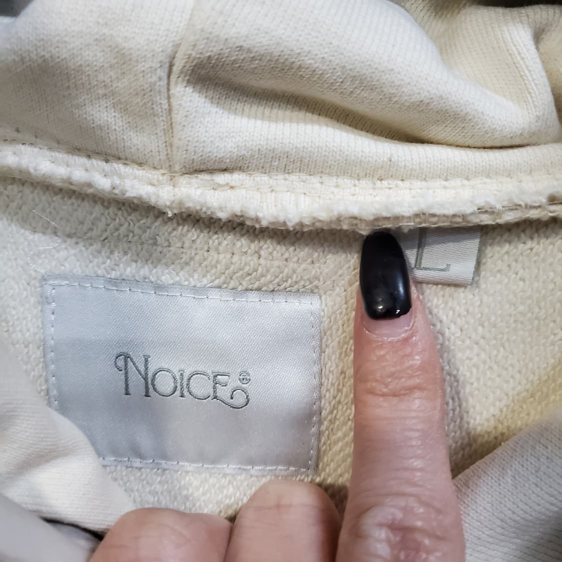 노이스 투톤 배색 후드티  상품이미지5