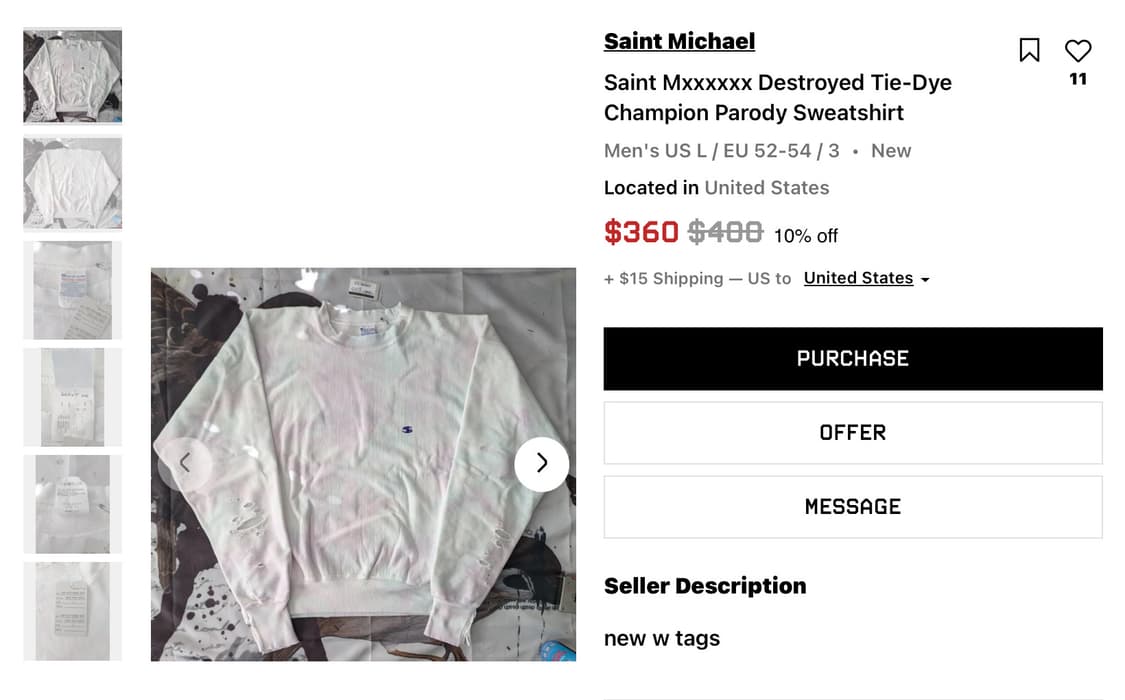 90s champion destroyed sweatshirt 상품이미지9
