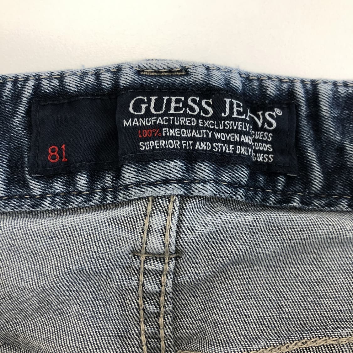 게스 블루패치 미디엄블루 데님진 31-32 인치 상품이미지5