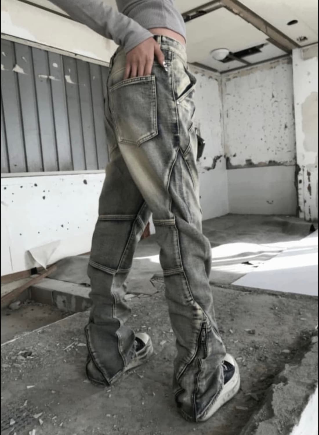 쿄이 GRIND ZIP CARGO PT (BLUE) 데님 팬츠 상품이미지1