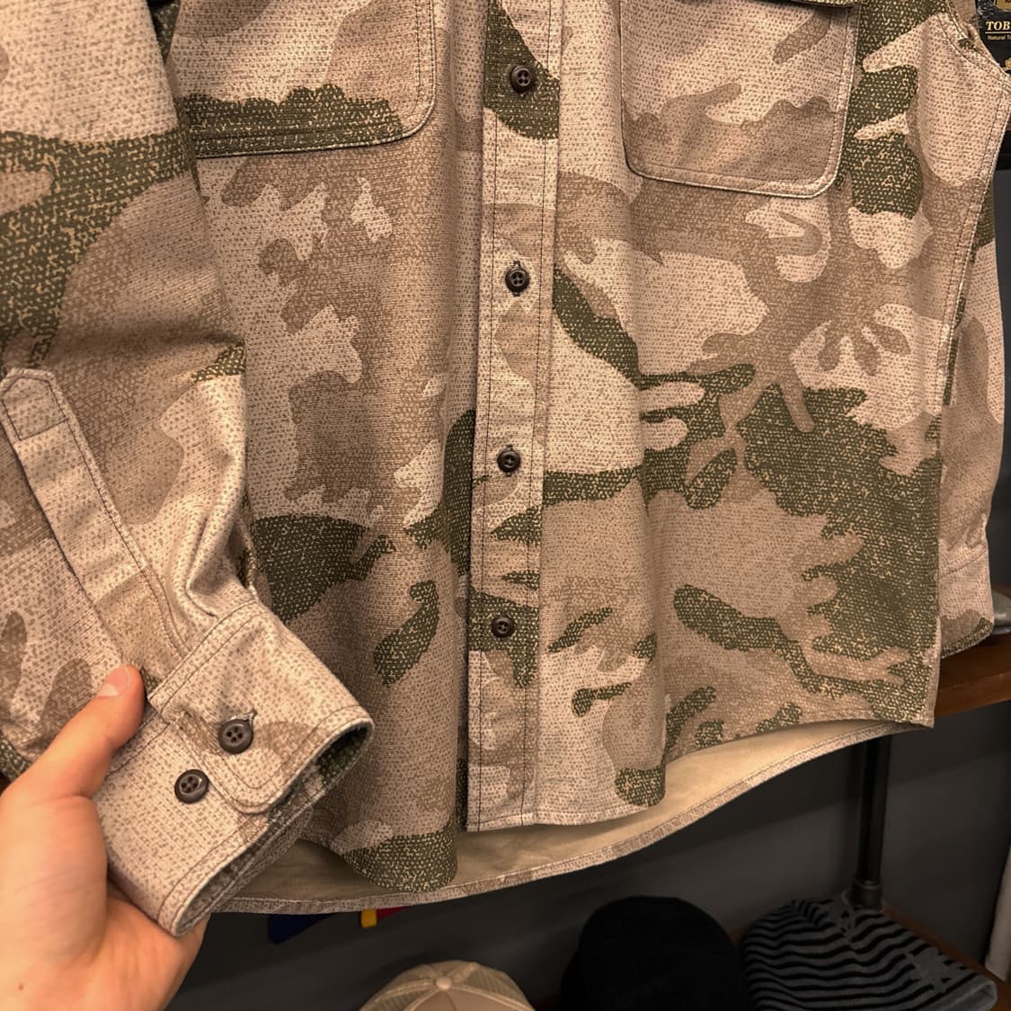 90s 카벨라스 데저트카모 플란넬 워크 셔츠 플랩포켓 N1037 상품이미지4