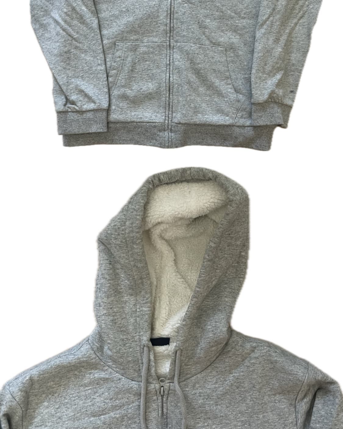 POLHAM 양털 후드집업 회색 상품이미지2