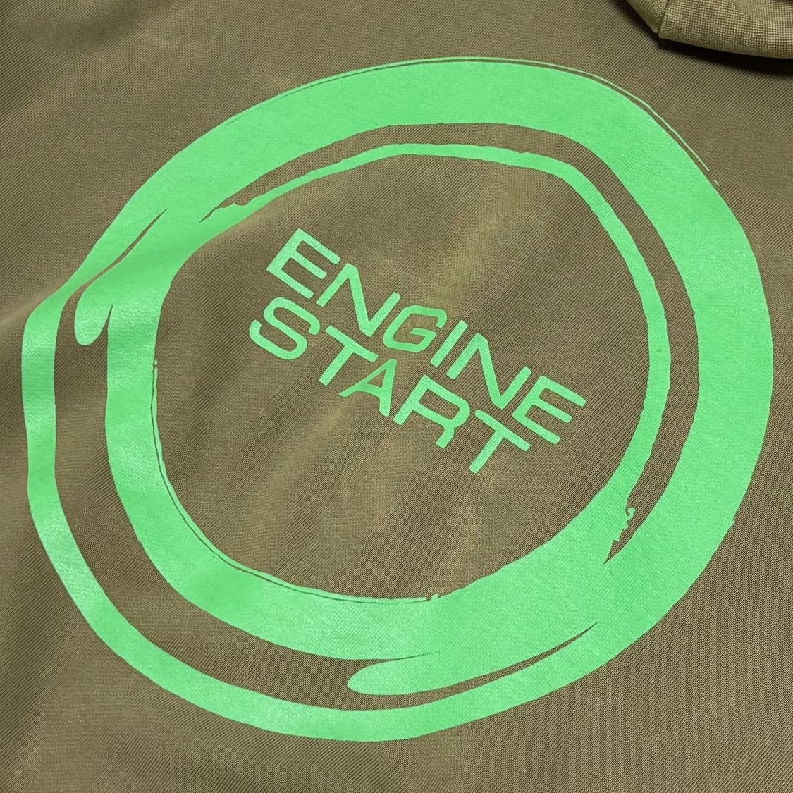 피치스 엔진 스타트 워싱 후드 집업 카키 상품이미지6