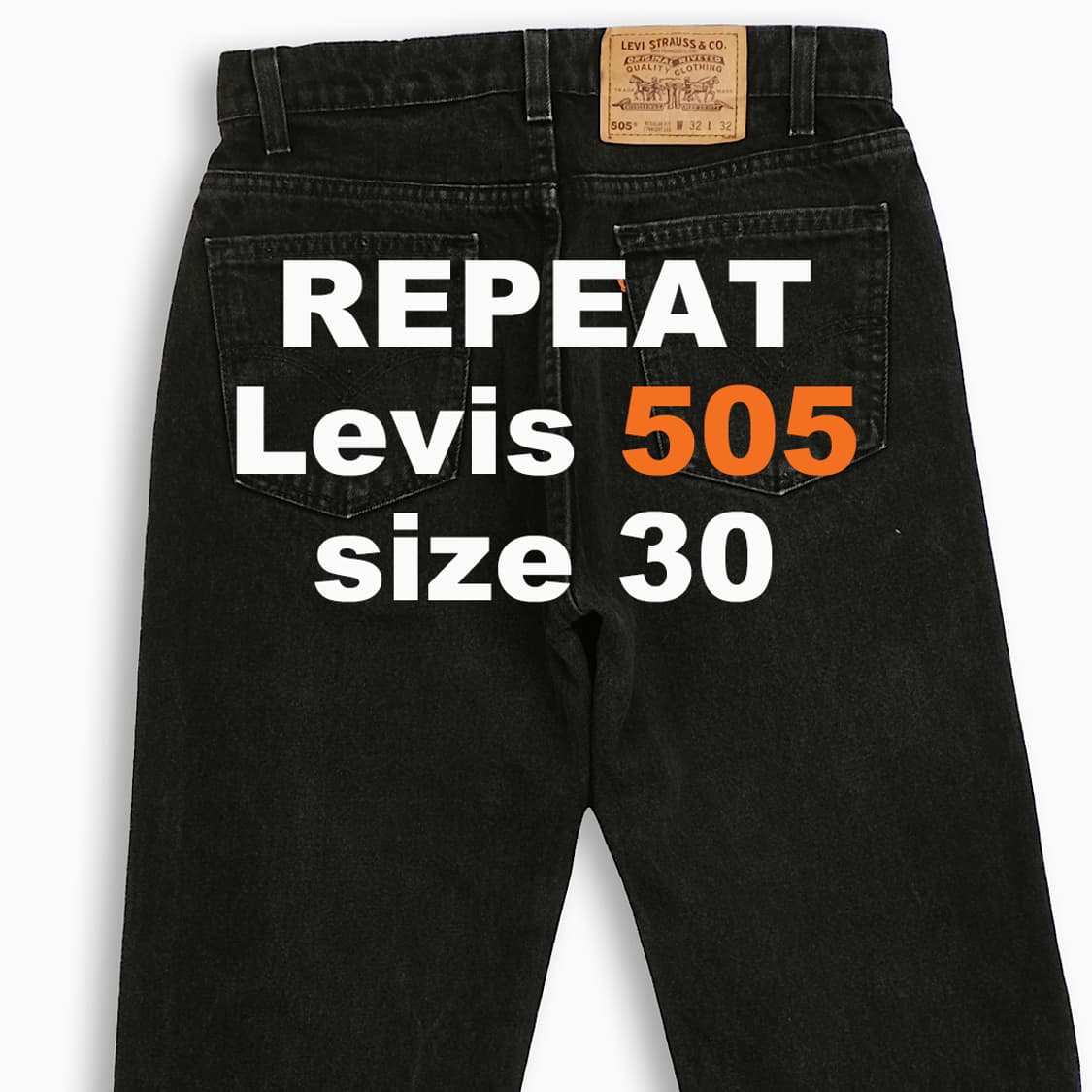 리바이스 505 오렌지탭 흑청 90sUSA 30인치 OR5053277 상품이미지1