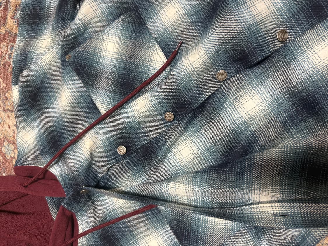 MSCHF 미스치프 플란넬 후드 체크셔츠 상품이미지5